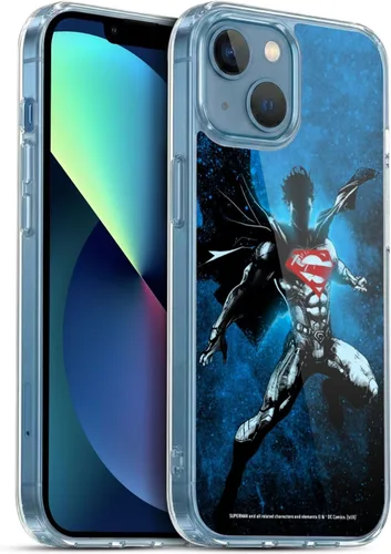 Vista 22 de Head Case Designs Officially Licensed Superman DC Comics Collage 80th Anniversary Gel Case [Military Grade Protection] Compatible with Apple iPhone