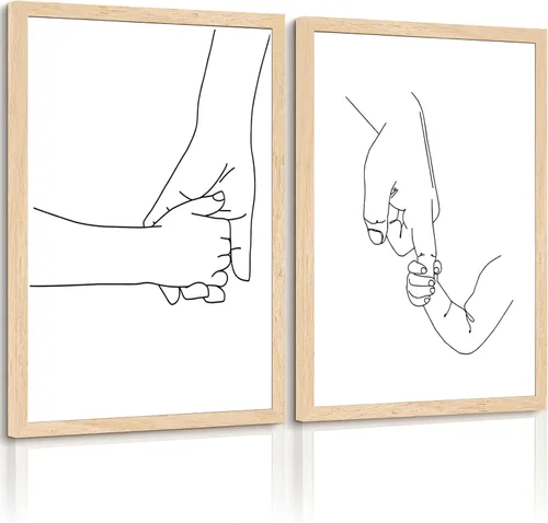 Vista 13 de PUYIQARE Dibujo de línea pareja abrazo a mano lienzo arte de pared, impresión minimalista de lienzo de dibujo de líneas, arte de pareja en blanco