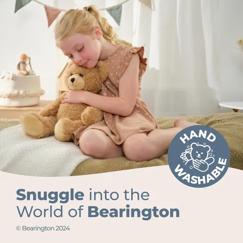 Vista 3 de Bearington Bubsy Oso de Peluche Marrón - Juguete de Oso de Peluche Marrón Claro de 16" con Pelaje de Felpa Ultra-Suave y Nariz Cosida a Mano - 16