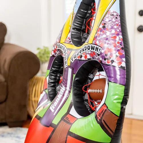 Vista 15 de Franklin Sports Juego de lanzamiento de objetivos de fútbol para niños, juguete inflable de tiro con mini pelotas de fútbol suaves - Divertido juego