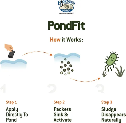 Vista 5 de Bacterias beneficiosas de estanque PondFit - Cubo de 5 lb For water clarity, reduced muck buildup and odor control with nutrient balance support