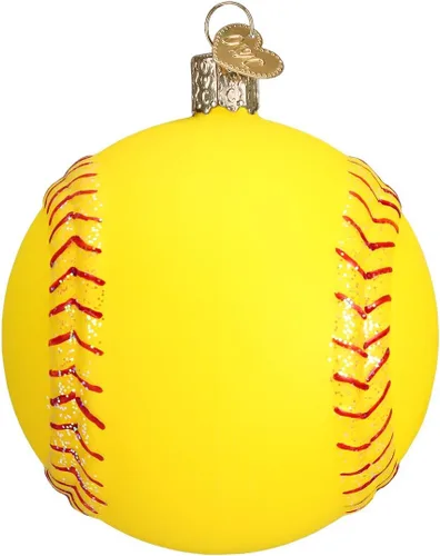 Vista 10 de Old World Christmas - Adorno de béisbol de vidrio soplado para árbol de Navidad, decoración festiva artesanal, colección deportiva