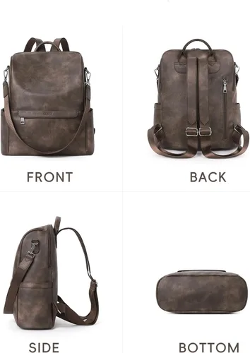 Vista 6 de CLUCI Mochila Bolso para Mujeres de Cuero PU Antirrobo Grande de Diseñador de Moda Bolsa de Viaje Bolsos de Hombro para Damas Purse, Fashion