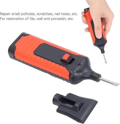 Vista 3 de Kit de reparación de porcelana para azulejos, kit de reacabado de bañera y azulejos con bolígrafo de calefacción eléctrica y cera de 8 bloques