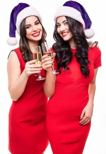 Vista 4 de Sombrero de Navidad de Papá Noel morado de felpa para adultos, sombrero de Navidad de terciopelo morado de felpa para mujeres y hombres, suministros