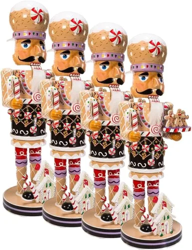 Vista 9 de Kurt Adler, cascanueces navideño de jengibre de madera, 16 pulgadas