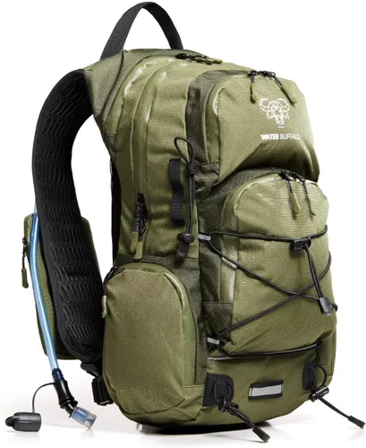 Vista 11 de Mochila de Hidratación Water Buffalo - Mochila de Senderismo Sherpa 22L con Vejiga de Agua - Mochila de Agua para Senderismo con Cremalleras