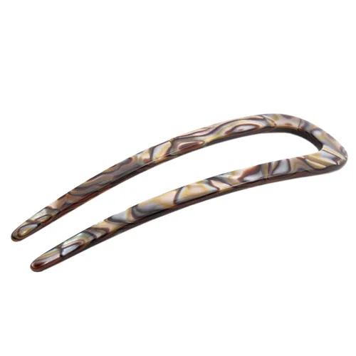 Vista 11 de French Amie Slick Ivory - Pin de pelo hecho a mano con acetato de celulosa en U (marfil)