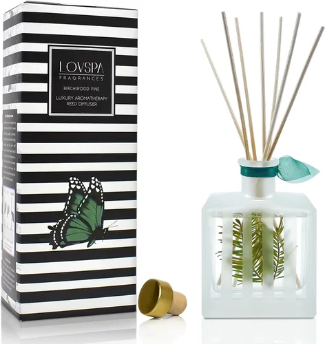 Vista 19 de Juego de difusor de varillas y varillas perfumadas de aloe y lino, lino limpio, flores blancas, cítricos y aloe húmedo, difusor de aroma fresco