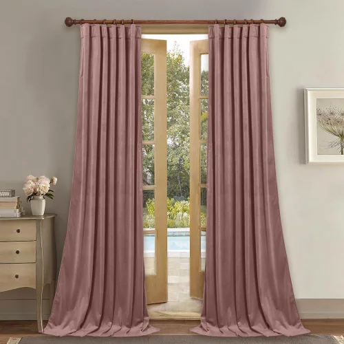Vista 10 de StangH Cortinas 100% opacas, color beige, terciopelo suave y grueso, cortinas para ventana de dormitorio, forro blanco, cortinas con aislamiento