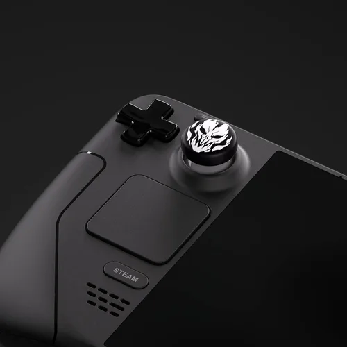 Vista 4 de PlayVital Thumb Grip Caps for Steam Deck LCD, Silicone Thumbsticks Grips Joystick Caps for Steam Deck OLED - Fire Demons