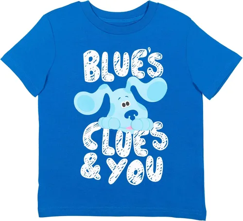 Vista 4 de Nickelodeon Blue's Clues - Camiseta de manga corta para niños, color azul oscuro