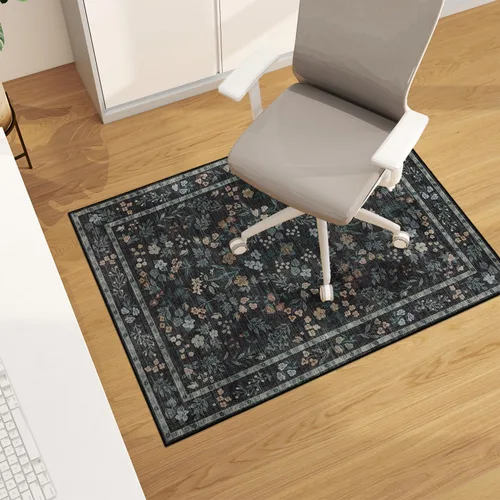 Vista 69 de Tapete para silla de oficina para suelo de madera dura, 48"x36" tapete protector de escritorio de computadora de fácil deslizamiento para silla Hoja