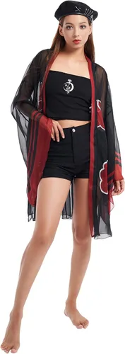 Vista 4 de haikyuu Cárdigan tipo kimono de verano para mujer, salida de baño, bikini