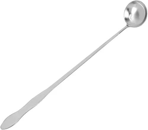Vista 8 de Cuchara agitadora de barra de mango largo, cuchara de mezcla de té de acero inoxidable, para helado, café, postre, té, cuchara para cóctel, cuchara