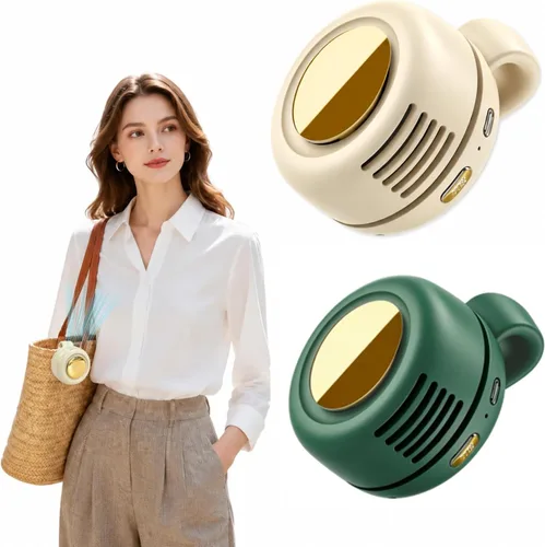 Vista 11 de Mini ventilador portátil sin aspas silencioso Blanco