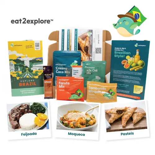 Vista 5 de eat2explore Kit de cocina global para adultos, recetas auténticas, especias esenciales y maridajes de bebidas, perfecto para citas nocturnas