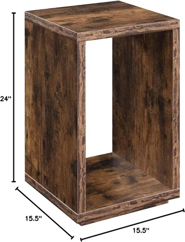 Vista 8 de Convenience Concepts Northfield Admiral - Mesa auxiliar con estante, madera de granero