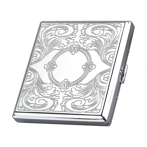 Vista 2 de Caja de cigarrillos de metal con capacidad para 20 cigarrillos para 3.307 in