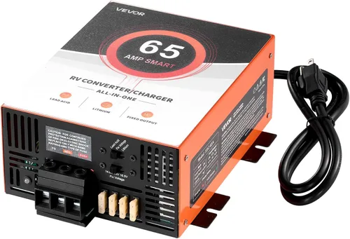 Vista 10 de VEVOR Convertidor de energía para RV, 35 Amp, Convertidor de 110V AC a 12V DC para RV, cargador de batería, carga inteligente de 4 etapas, rango