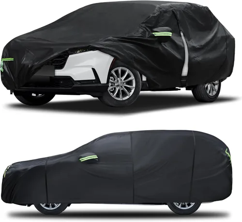 Vista 21 de Funda de auto para Tesla Model 3 2017-2026, 6 capas de cubierta impermeable para todo tipo de clima, cubierta exterior completa para exteriores