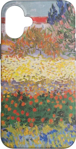 Vista 22 de iPhone 16 Vincent Van Gogh - Jardín floreciente con camino - caso de Arles