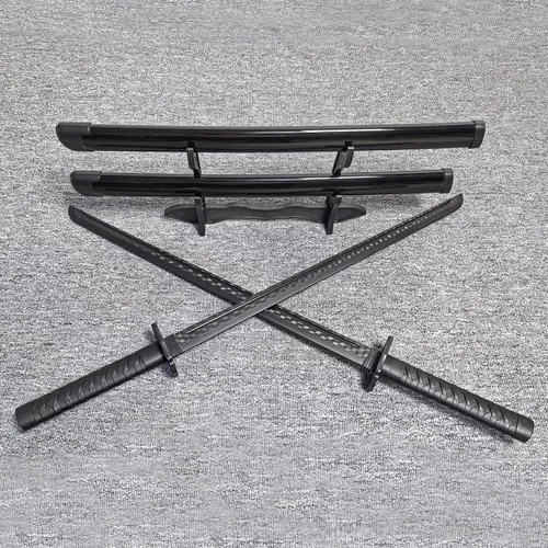 Vista 8 de Paquete de 2 espadas de polipropileno de alta dureza, katana de flexión de 90 grados, accesorio de Halloween, personaje de anime de plástico