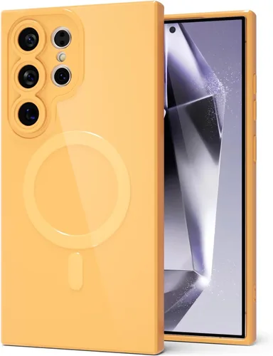 Vista 149 de Svanove Funda magnética de silicona para Samsung Galaxy S22, compatible con Magsafe, bonita funda para mujer, goma de gelatina brillante delgada