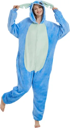 Vista 6 de Pijama unisex para adultos, disfraz de animal para Halloween