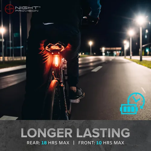 Vista 4 de BX-500 Potentes luces USB-C para bicicleta delanteras y traseras - Nuevo LED de 500 lúmenes - Juego de faros y luces traseras de bicicleta