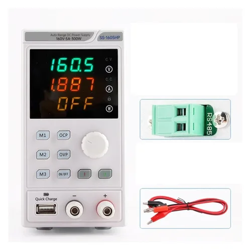Vista 8 de Fuente de alimentación de CC variable, 80V 10A 300W LED Digital Lab Bench Fuente de alimentación ajustable de banco de CC regulada fuente