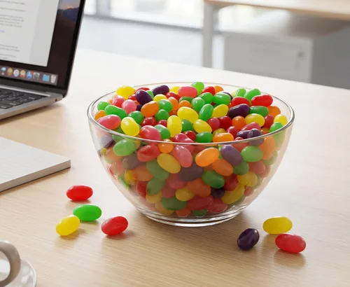 Vista 5 de Gomitas de frutas surtidas de 2 libras a granel Jumbo extra grandes