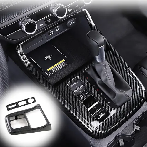 Vista 11 de MUXEE 2 piezas de marco de consola central, cubierta de panel de palanca de cambios, moldura para Honda CRV CR-V 2023 2024 2025 2026 - Accesorios