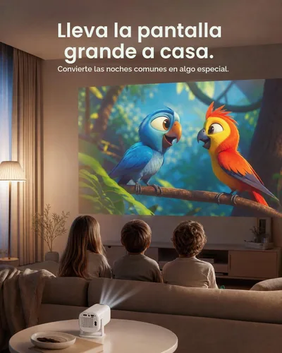 Vista 7 de Mini proyector portátil con WiFi Bluetooth, aplicaciones Android 14