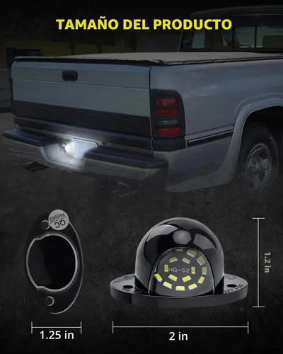 Vista 6 de LED Luces de Matrícula Blancas Brillantes, Conjunto de Lámparas de Reemplazo Compatible con 1994 1995 1996 1997 1998 1999 2000 2001 Dodge RAM 1500
