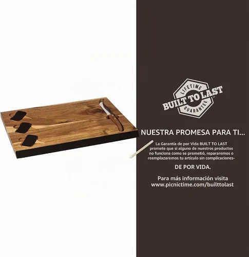 Vista 3 de PICNIC TIME NCAA NCAA - Juego de tablas de cortar y herramientas de queso de acacia Delio unisex para adultos