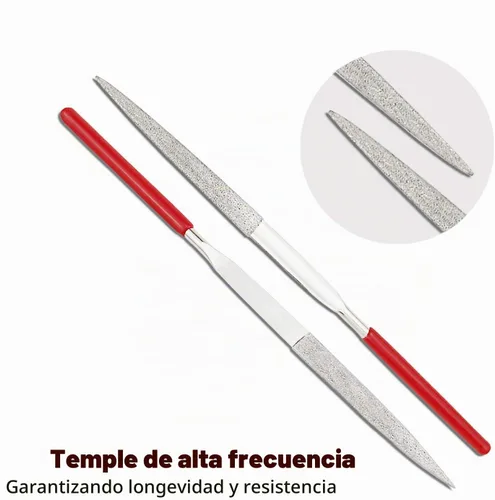 Vista 3 de Juego de 10 limas de aguja de diamante mini (6 pulgadas de longitud total de grano 150) por Kalim