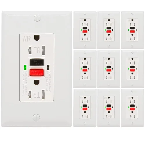Vista 11 de POWAWINI GFCI Outlet 15 Amp, resistente a manipulaciones, resistente a la intemperie