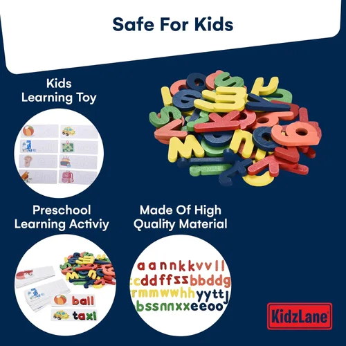 Vista 4 de Kidzlane Juguete a juego de letras - Juguete educativo de aprendizaje para ver y deletrear para niños y niñas - Actividades de aprendizaje de jardín