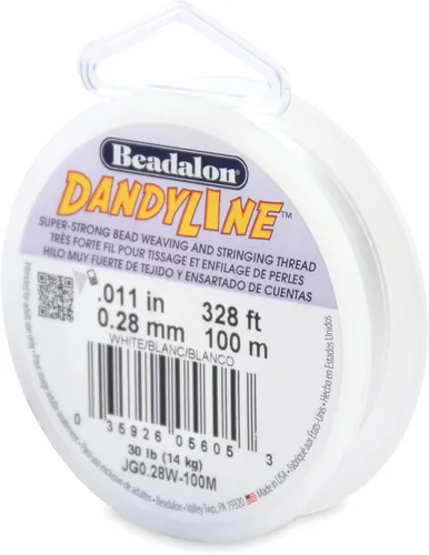 Vista 18 de Beadalon Dandyline - Hilo para tejer y atar cuentas, 0.005 in / .004 pulgadas, negro, 82.0 ft