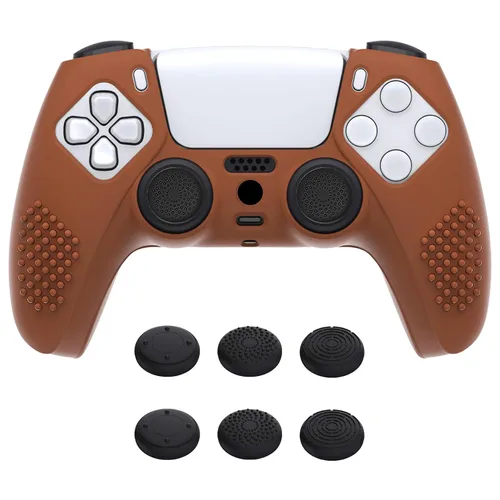 Vista 21 de eXtremeRate PlayVital Aqua Green 3D Studded Edition Anti-Slip Silicone Cover Skin for ps5 Controller, Soft Rubber Case for PS5 Wireless Controller