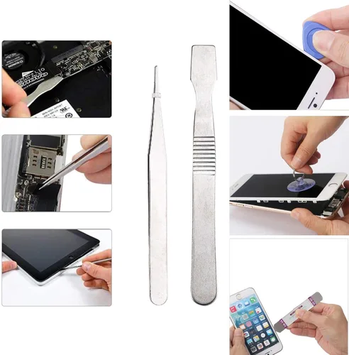 Vista 3 de Kit de herramientas de reparación electrónica 25 en 1, juego de destornilladores de precisión magnéticos para iPhone, teléfono celular, reloj