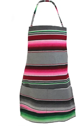 Vista 4 de Leos Imports Delantales mexicanos para adultos, unisex, ajustables con bolsillos, ideales para cocinar, hornear, asar a la parrilla y más