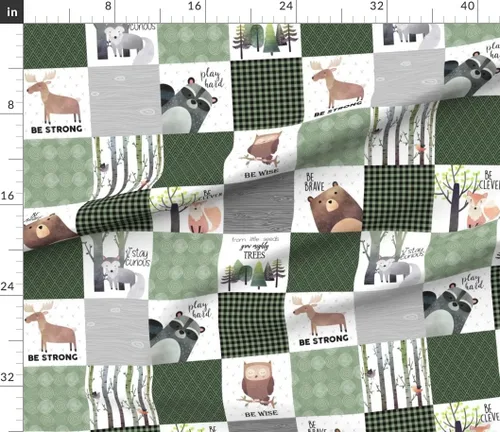 Vista 3 de Spoonflower Tela Woodland Animales Bosque en Pétalo Signature Algodón