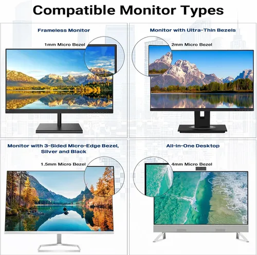 Vista 5 de FILMEXT Paquete de 2 Filtros de Pantalla de Privacidad para Computadora de 22 Pulgadas para Monitor de Escritorio/Sin Marco Todo en Uno 16:10
