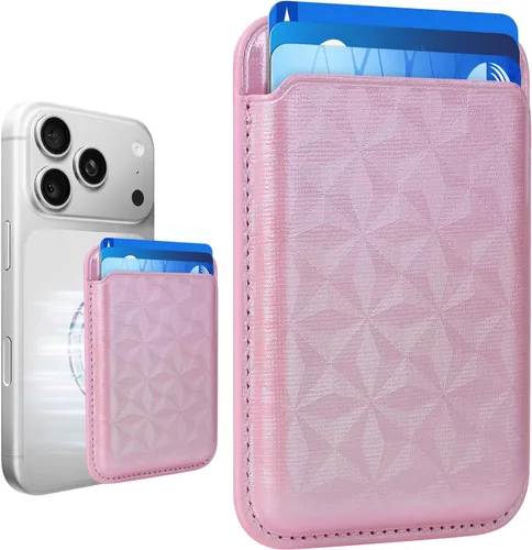 Vista 22 de Cartera de cuero Mag-Safe RFID magnética más resistente para la serie iPhone 17, accesorios Mag-Safe que se adhieren a la serie de iPhone Verde claro