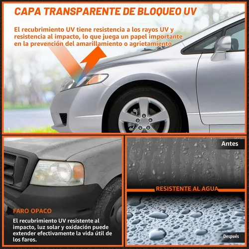 Vista 5 de Para faros delanteros Ford F150 2004-2008 Carcasa cromada Reflector ámbar de carcasa A-Chrome