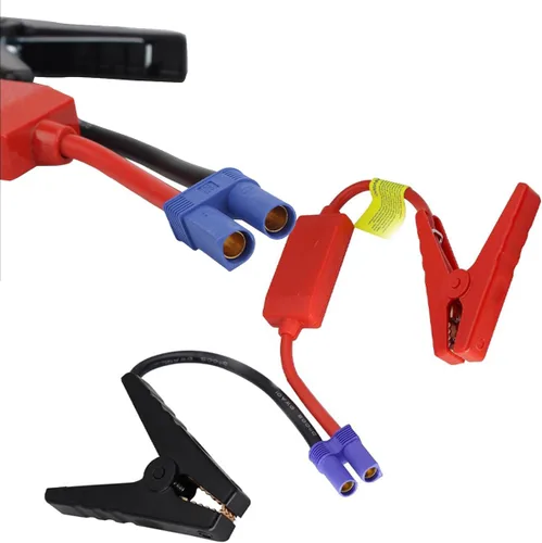Vista 7 de Cable de Arranque con Abrazaderas, Cable de Refuerzo con Conector EC5 y Módulo de Prevención de Carga Inversa para Arranque de Coche Jump Starter
