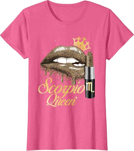 Vista 31 de Scorpio Queen - Zodiac Sign Horoscope Birthday T-Shirt Negro