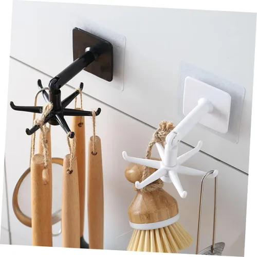Vista 2 de Gancho adhesivo para utensilios de cocina, ganchos adhesivos para una fácil instalación de daños